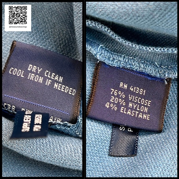 Ralph Lauren Blue Label (Medium NWT} - Blue V-Neck Fit & Flare Dress - Picture 12 of 16